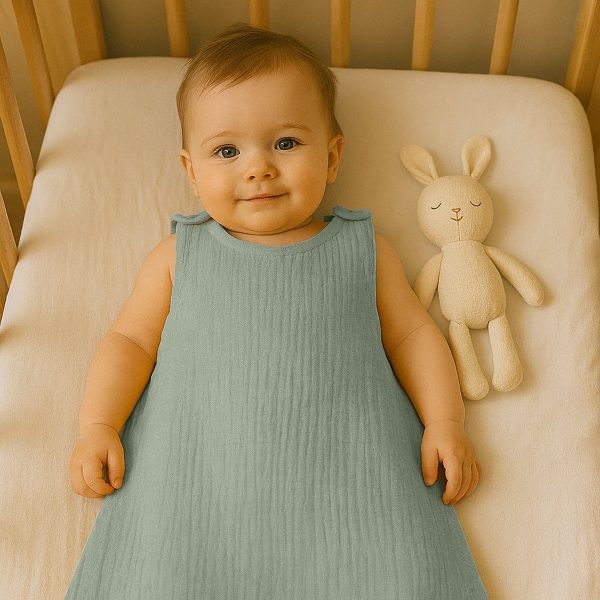 heySimeon Schlafsack aus Bio-Baumwolle | Atmungsaktiver Baby Sommerschlafsack | Leichter Bio Schlafsack | Made in France – Bild 2