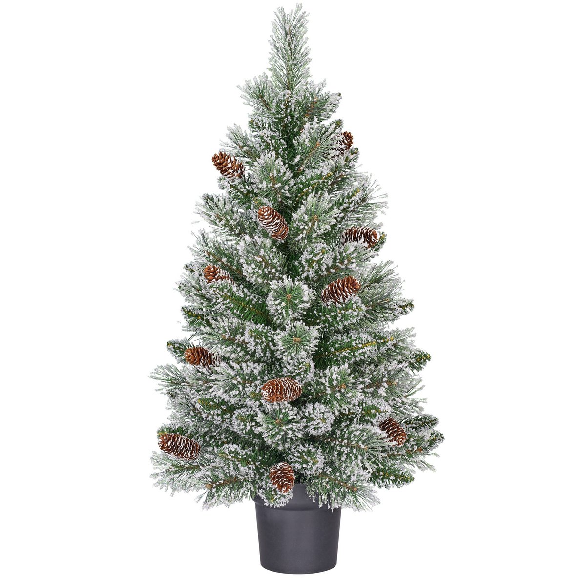 Vandans Künstlicher Weihnachtsbaum im Topf – H90 x Ø48 cm – Grün gefrostet