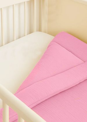 Steppdecke aus Bio-Baumwolle, Rosa