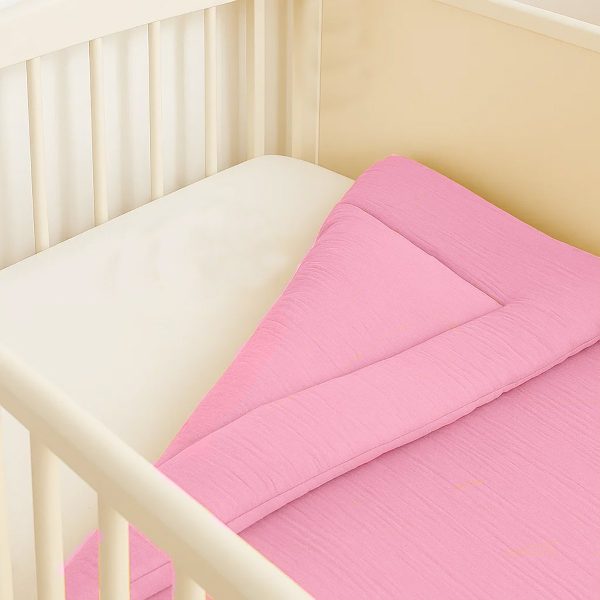 Steppdecke aus Bio-Baumwolle, Rosa