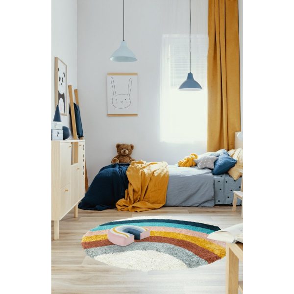 Dicker und bequemer runder Kinderteppich COLORS – Bild 2