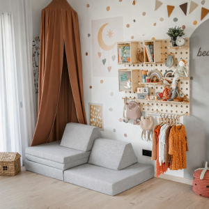 Modulares Kindersofa & Spielsofa | Grau | by Sweet Home Form Wood