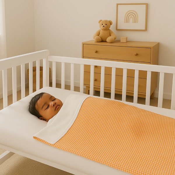 Rex Gingham und weiße Decke aus Bio-Baumwolle – Bild 3