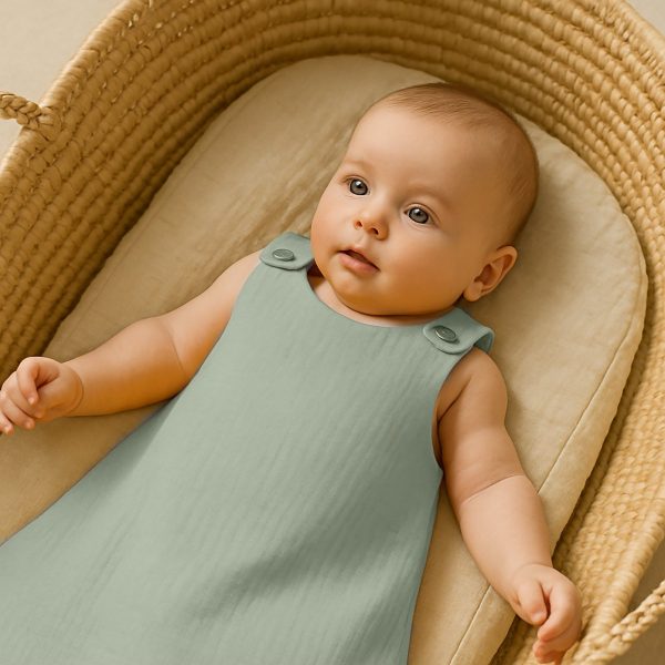 heySimeon Schlafsack aus Bio-Baumwolle | Atmungsaktiver Baby Sommerschlafsack | Leichter Bio Schlafsack | Made in France – Bild 6