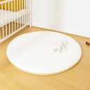 heySimeon Activity Matte – Bio-Baumwolle Baby Spielmatte | Weiche Krabbeldecke | Ø 115 cm