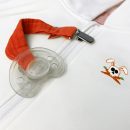 Schnullerclip aus Bio-Baumwolle Teddy Erdbeere