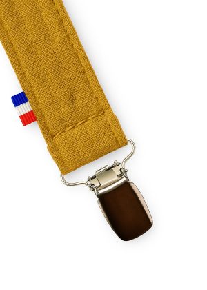 Schnullerkette aus Bio-Baumwolle Teddy Honey