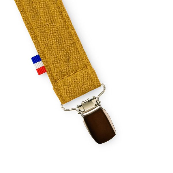 Schnullerkette aus Bio-Baumwolle Teddy Honey