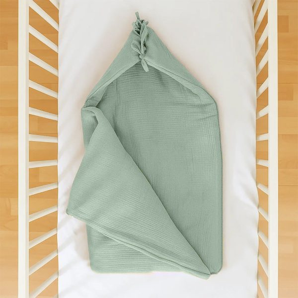 Grünes Babynest aus Bio-Baumwolle – Bild 3