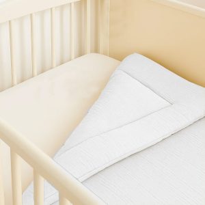 heySimeon I Bio-Baumwoll-Steppdecke Weiß 70×120cm