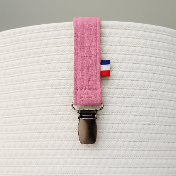 Schnullerclip aus Bio-Baumwolle Teddy Pink – Bild 3