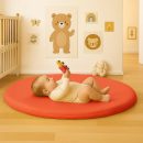 heySimeon Activity Matte – Bio-Baumwolle Baby Spielmatte | Weiche Krabbeldecke | Ø 115 cm