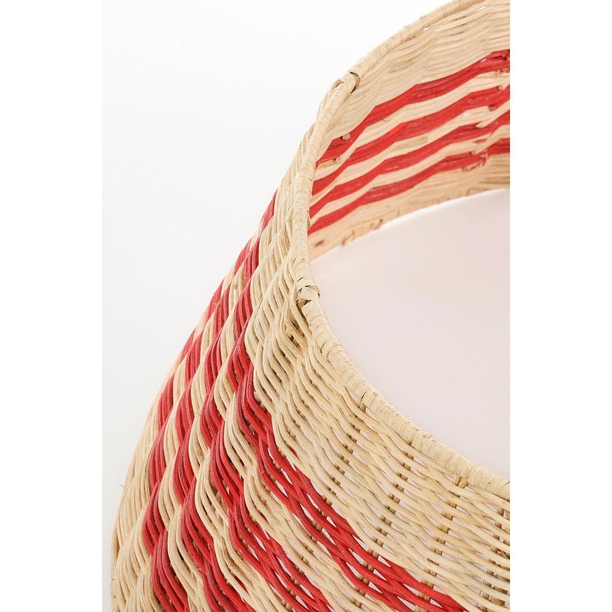 heySimeon | Weihnachtsbaumrock aus Rattan – Beige & Rot Ø60 cm – Bild 2