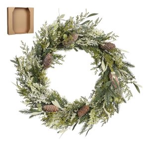 heySimeon | Alva Weihnachtskranz – Plastik/Grün Ø50 cm