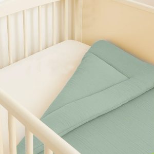 heySimeon I Bio-Baumwoll-Steppdecke Grün 70×120cm