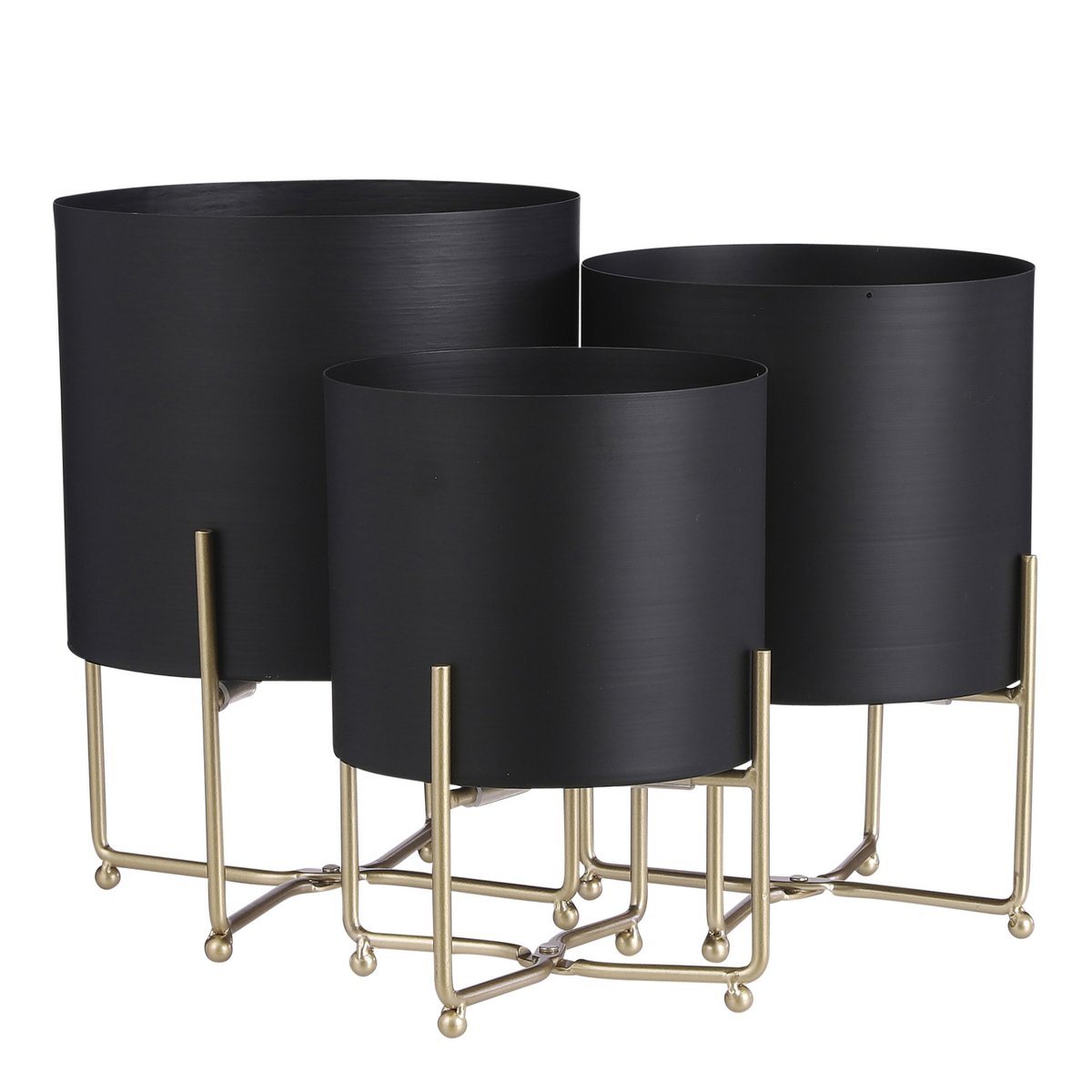 Pflanzentopf Set | Metall 3er-Set Ø24 cm | Mica Decorations