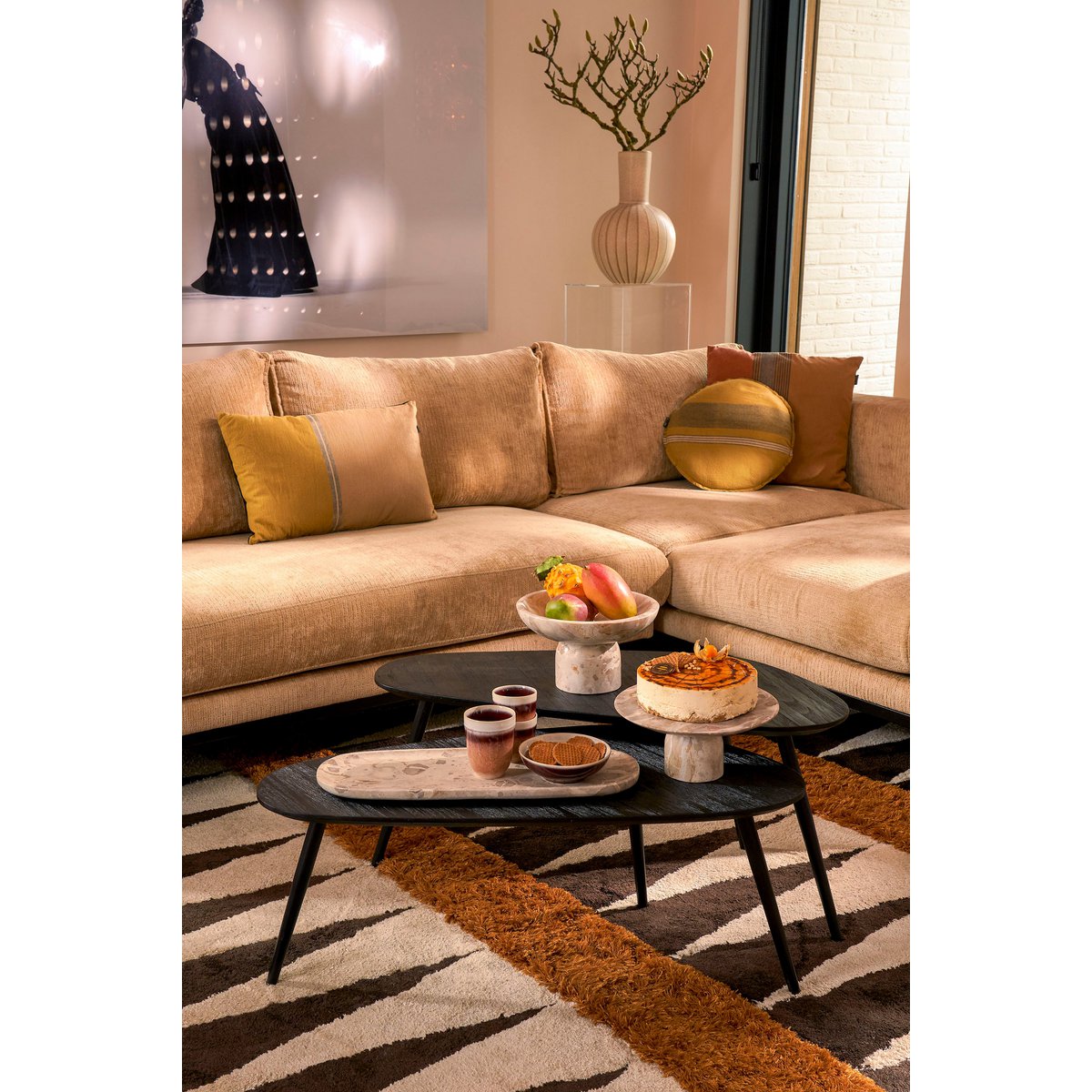 Designer Beistelltisch Jailey | 2er Set | H39 cm | by Mica Decorations – Bild 2