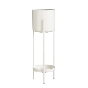 Blumentopf auf Ständer | H60 cm | weiß | by Mica Decorations