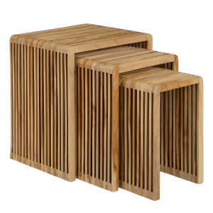 Designer Beistelltisch Yonker | 3er-Set | H50 cm | rustikal & stilvoll | Mica Decorations