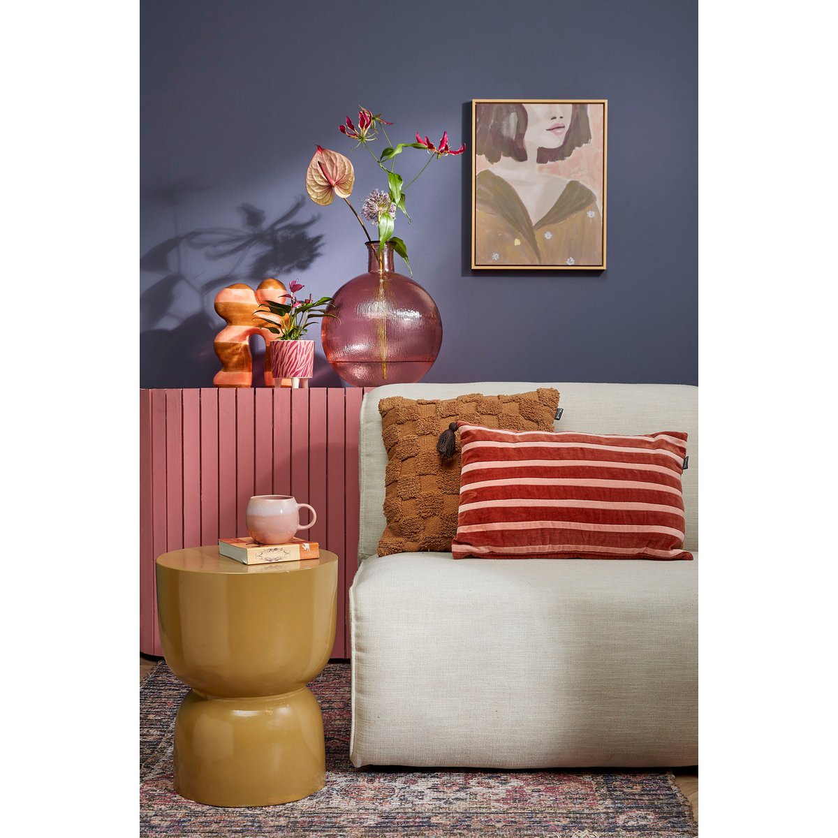 Designer Beistelltisch Stage | Rund | Zement, H45 cm | modern & auffällig | Mica Decorations – Bild 2