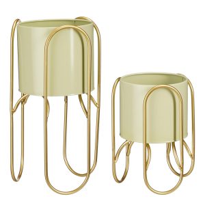 Pflanzentopf Set | Metall 2er-Set Ø22,5 cm | Mica Decorations