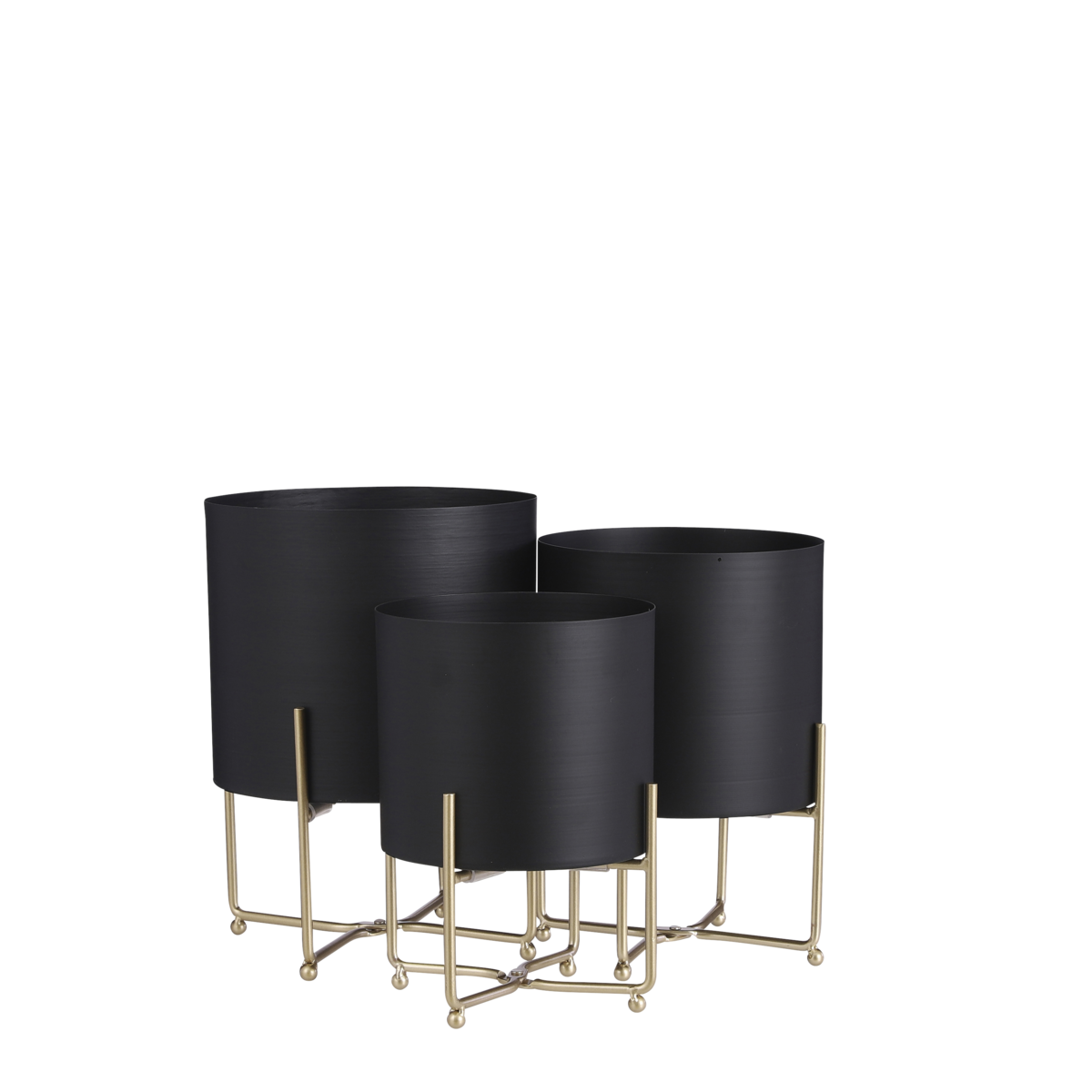 Pflanzentopf Set | Metall 3er-Set Ø24 cm | Mica Decorations – Bild 3