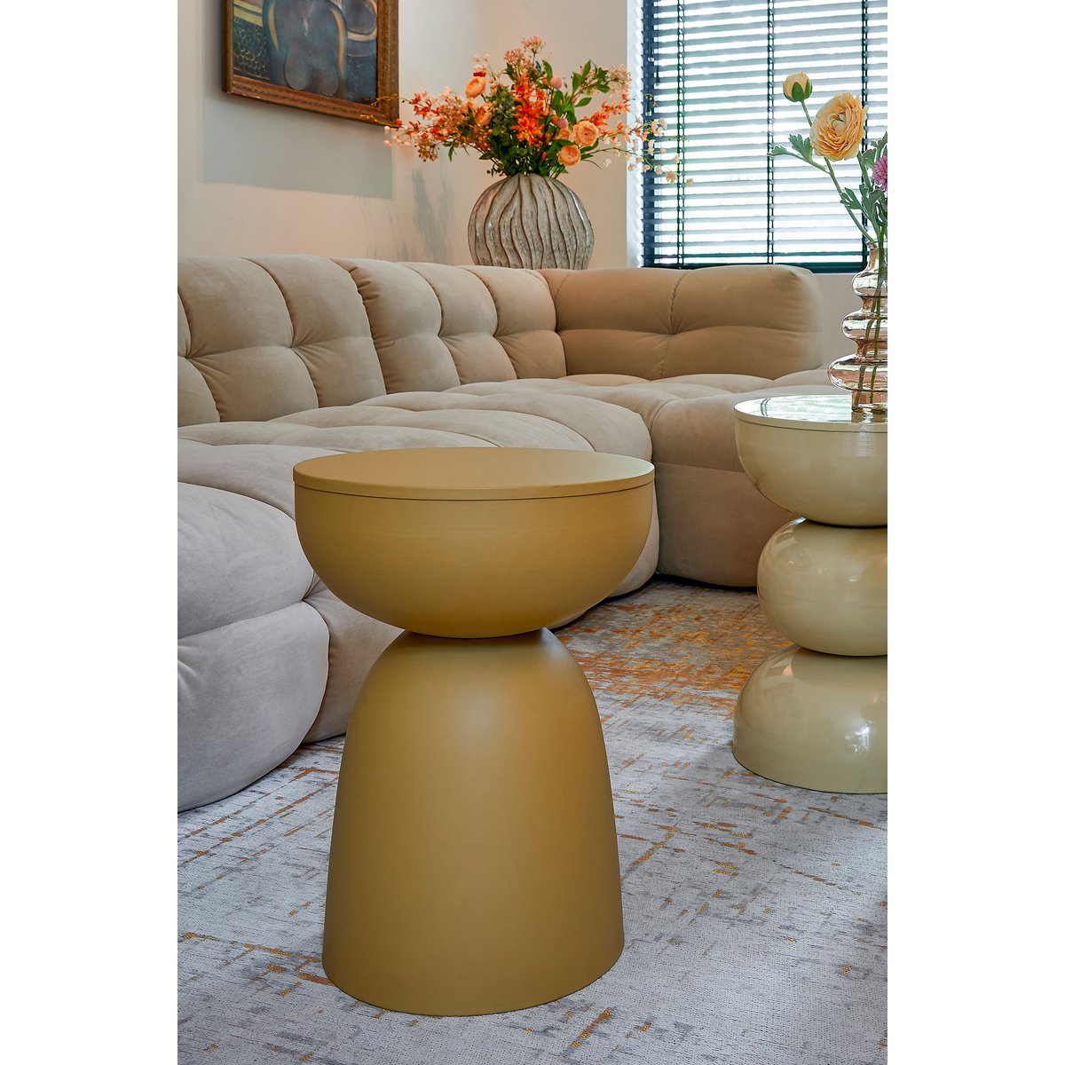 Designer Beistelltisch Elliot | Rund, farbenfroh & stilvoll, Ø32 cm x H45 cm | Mica Decorations – Bild 4