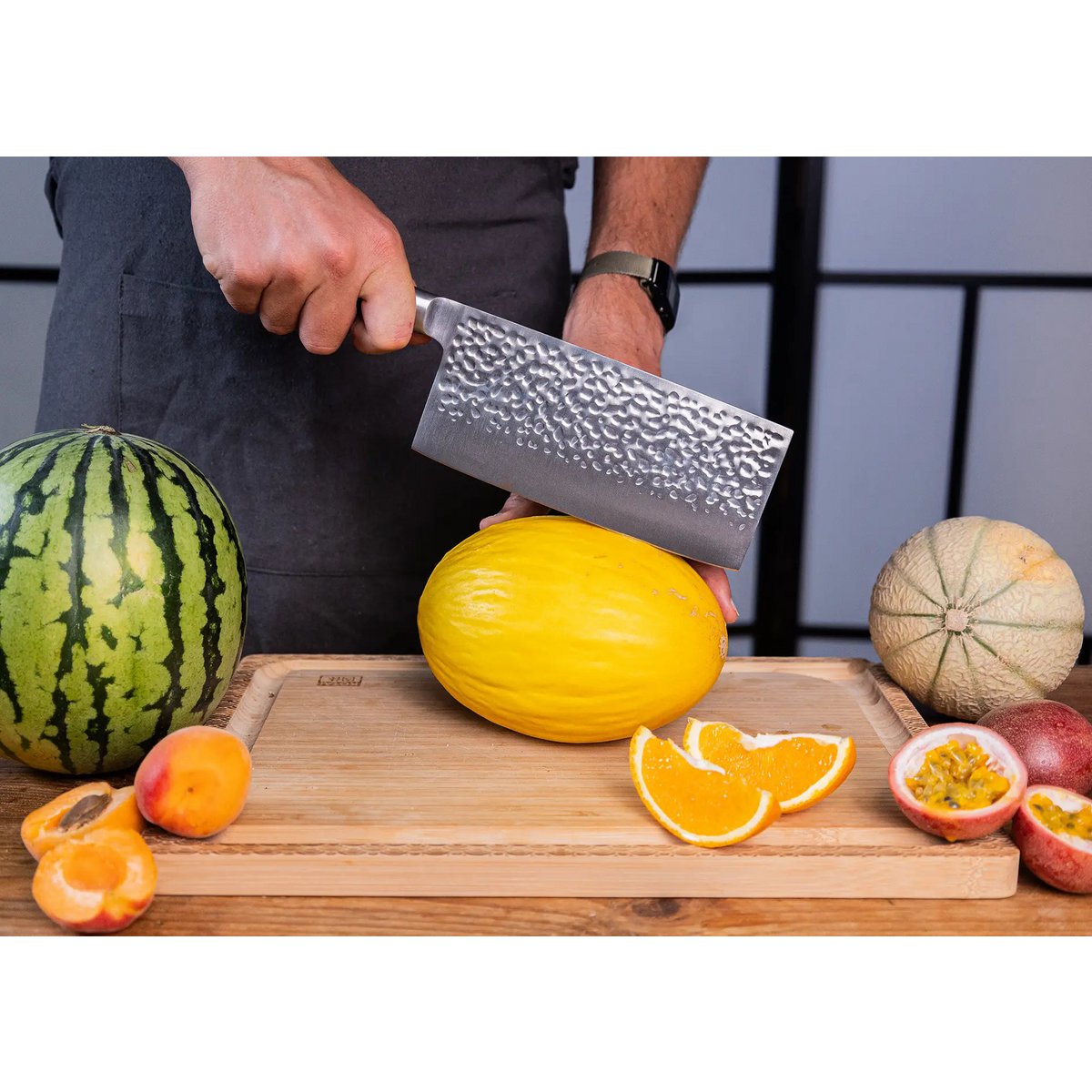 Messer - Cleaver mit Bambus-Saya und Bambusbox - 190-mm-Klinge – Bild 4