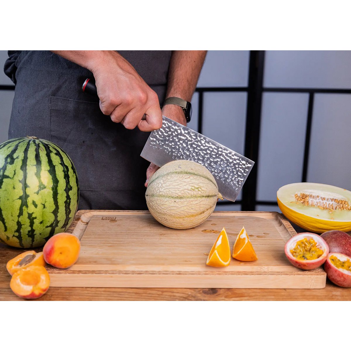 Messer - Cleaver mit Bambus-Saya und Bambusbox - 190-mm-Klinge – Bild 5