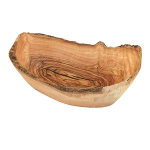 Obstschale rustikaler Rand (Länge: 30 – 33 cm) aus Olivenholz