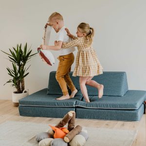 Modulares Kindersofa & Spielsofa | Türkis | by Sweet Home Form Wood