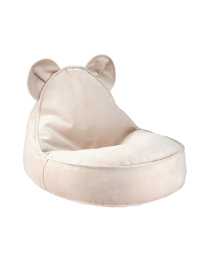 Kinder Sitzsack Indoor Bär Samt | Beige | Wigiwama