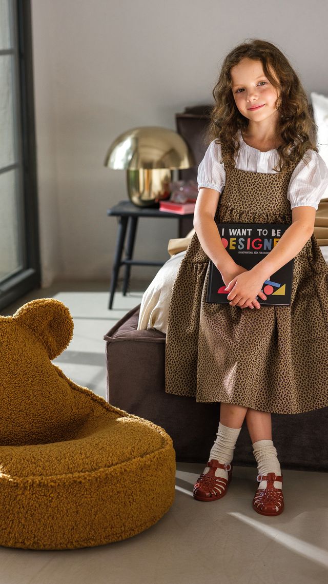 Kinder Sitzsack Indoor Bär Teddy | Braun | Wigiwama – Bild 10