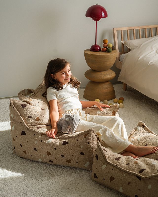 Kinder Ottoman Indoor | Terrazzo Braun | Wigiwama – Bild 2