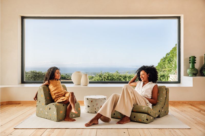 Kinder Sessel Indoor Modular Terrazzo | Grün | Wigiwama – Bild 17