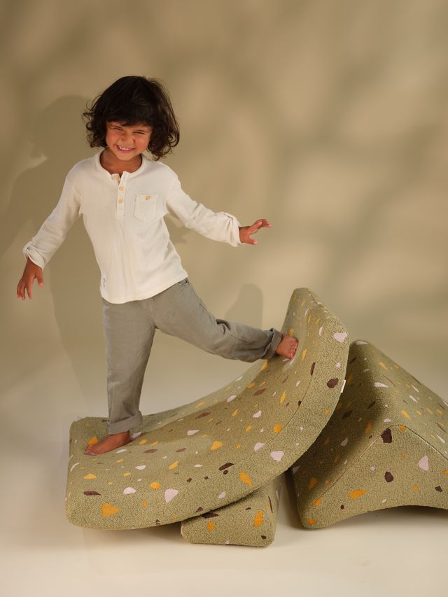 Kinder Sessel Indoor Modular Terrazzo | Grün | Wigiwama – Bild 5