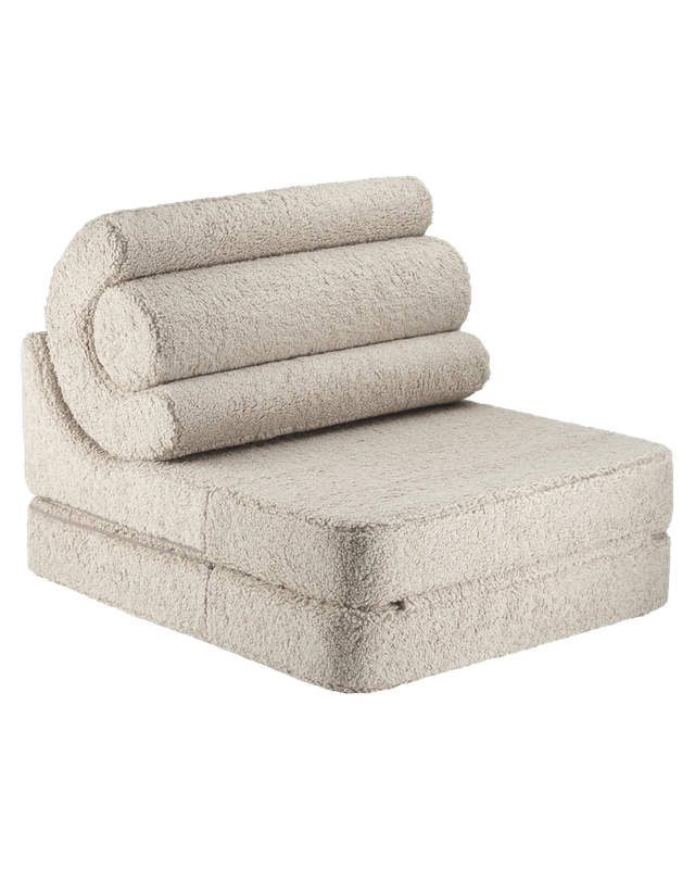 Kinder Sessel Bett Indoor Teddy | Beige | Wigiwama