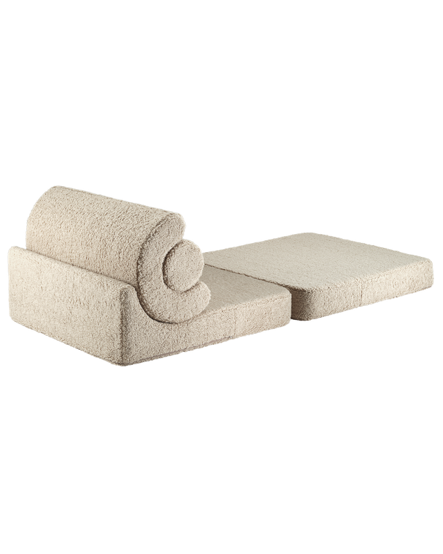 Kinder Sessel Bett Indoor Teddy | Beige | Wigiwama – Bild 2