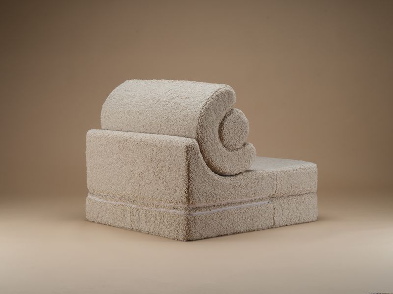 Kinder Sessel Bett Indoor Teddy | Beige | Wigiwama – Bild 13