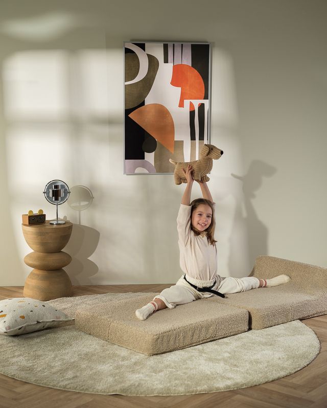 Kinder Sessel Bett Indoor Teddy | Beige | Wigiwama – Bild 16