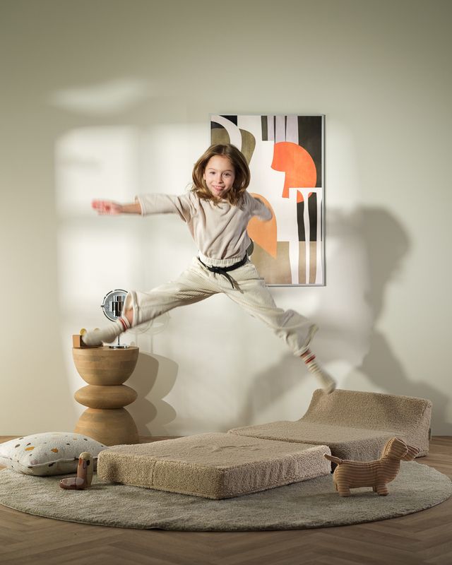 Kinder Sessel Bett Indoor Teddy | Beige | Wigiwama – Bild 17