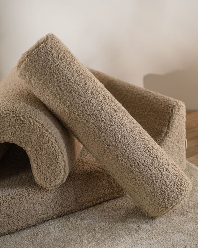 Kinder Sessel Bett Indoor Teddy | Beige | Wigiwama – Bild 7