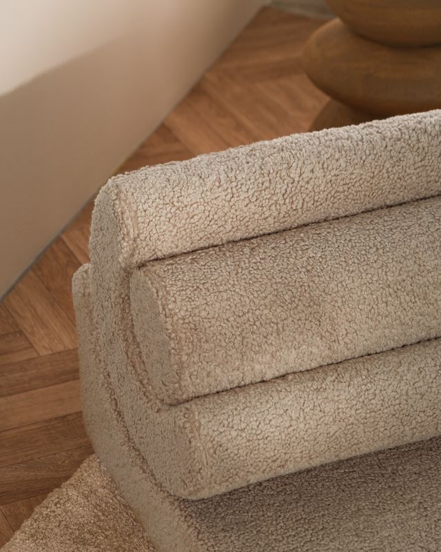 Kinder Sessel Bett Indoor Teddy | Beige | Wigiwama – Bild 8