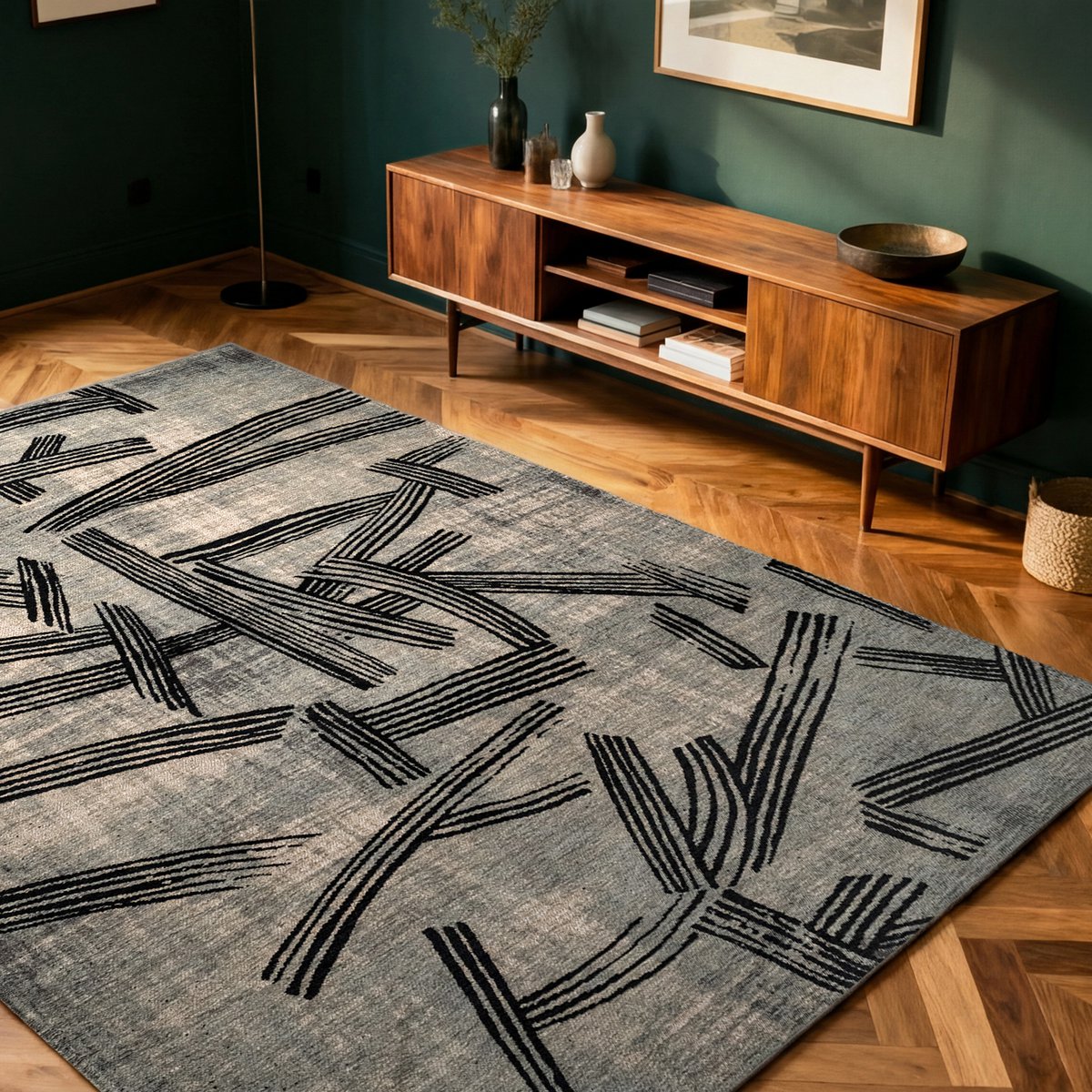 Wohnzimmer Teppich | Modern, Künstlerisch & Pflegeleicht – Bild 2