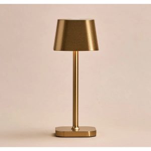 Ava Gold wiederaufladbare Tischlampe | Kabellos, dimmbar und stilvoll