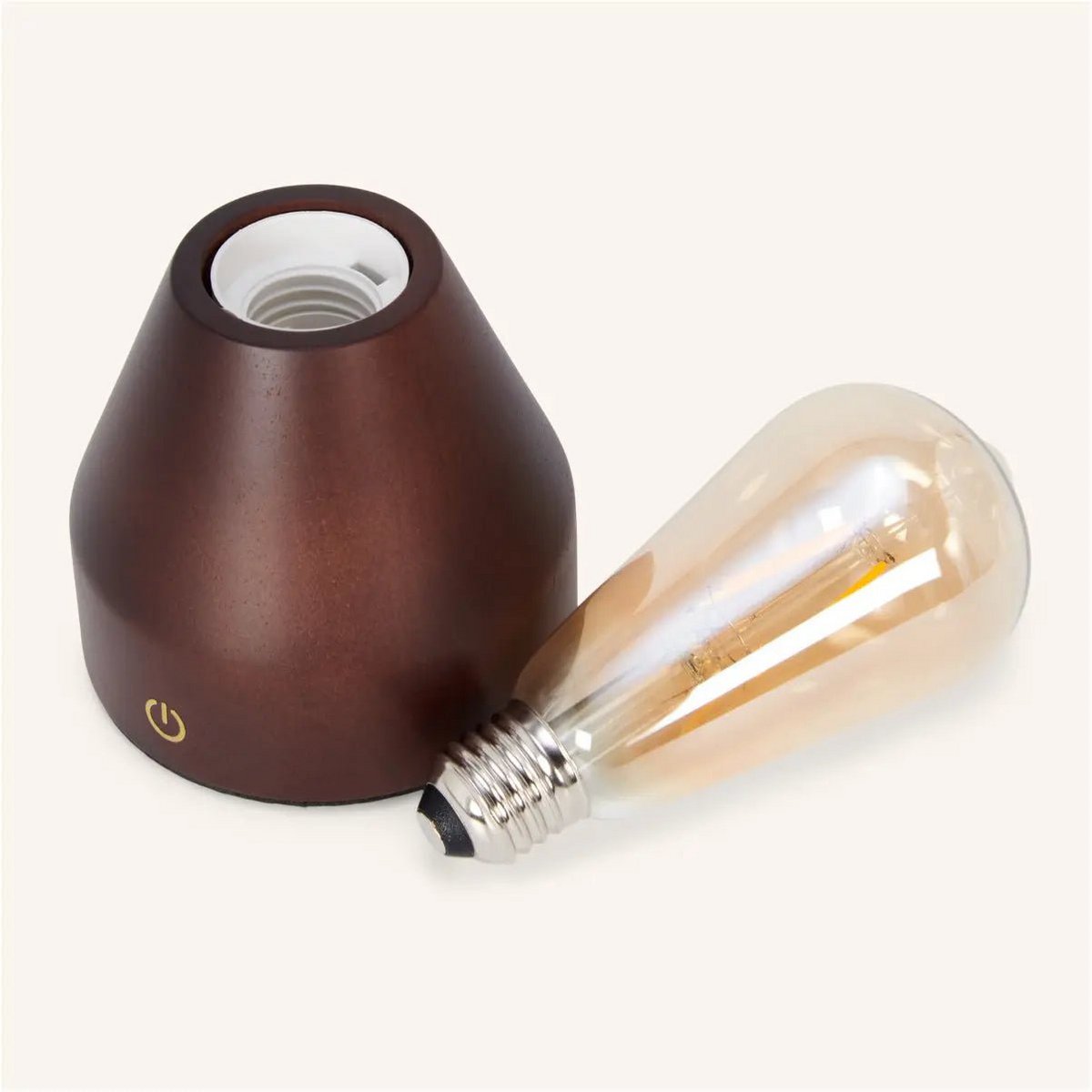 Zavi Dunkelbraune wiederaufladbare Tischlampe | LED, kabellos und 80 Stunden Akkulaufzeit – Bild 12