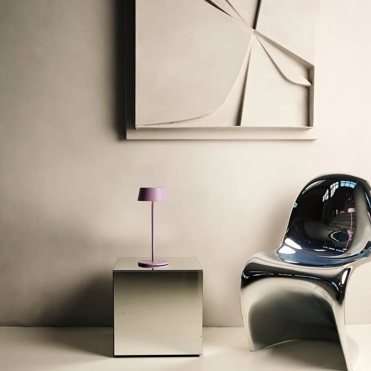 Hugo Violet Lila Wiederaufladbare Tischlampe | Stilvolle, dimmbare Lampe und kabellos – Bild 9