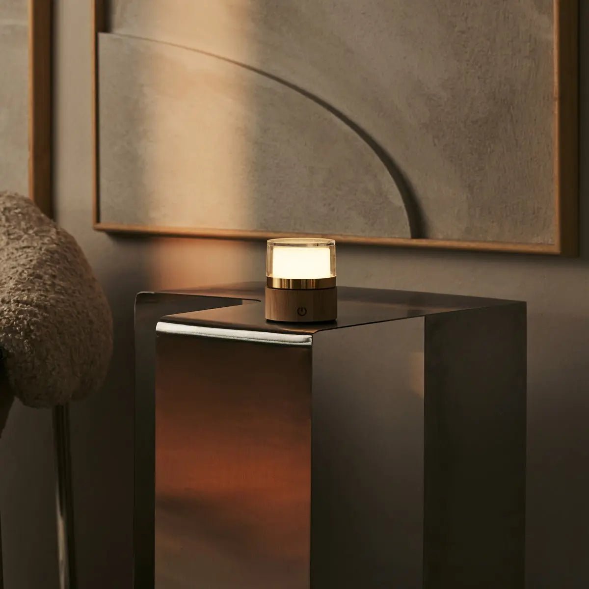 Leo Hellbraune kabellose wiederaufladbare Lampe | Kompakt, dimmbar und über USB wiederaufladbar – Bild 2